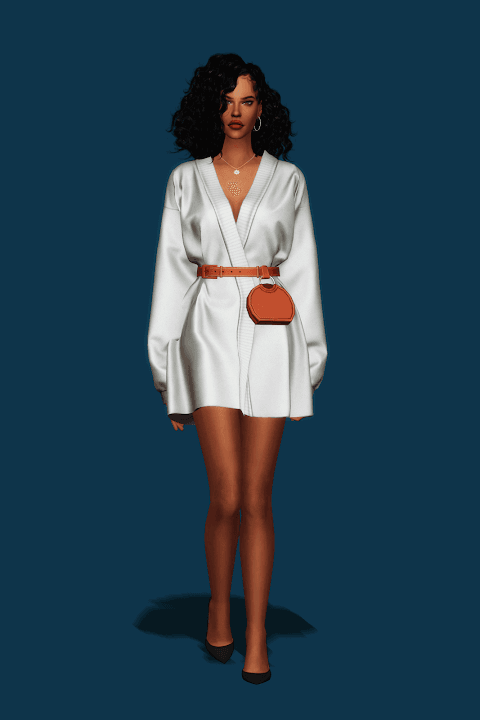 Галерея мода Платье Wrapped Dress w Belt Bag #1
